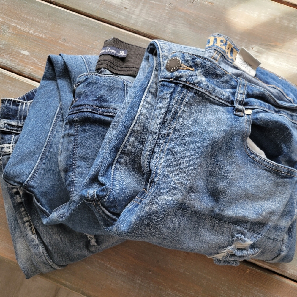 3 pair of denim jeans size 18